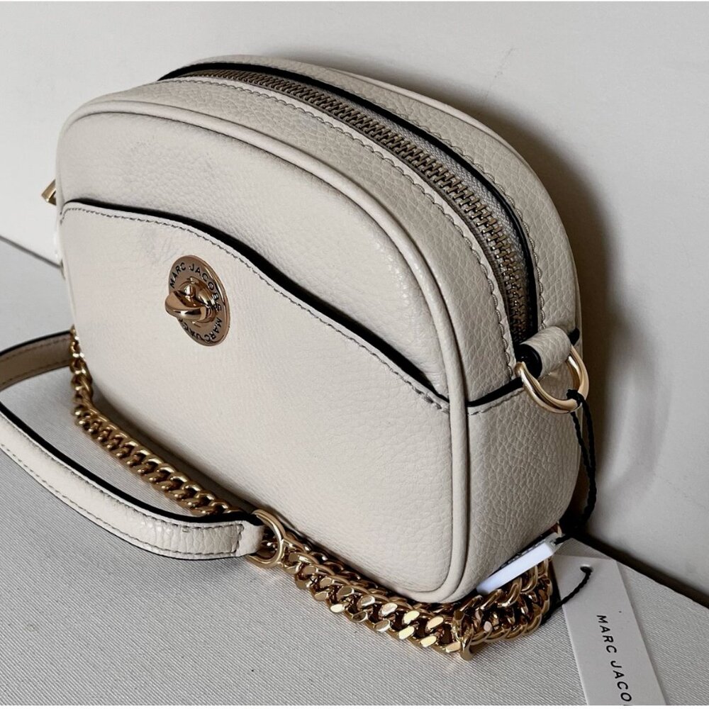 New Marc Jacobs Crossbody Camera Bag Pebble Leather Marshmallow